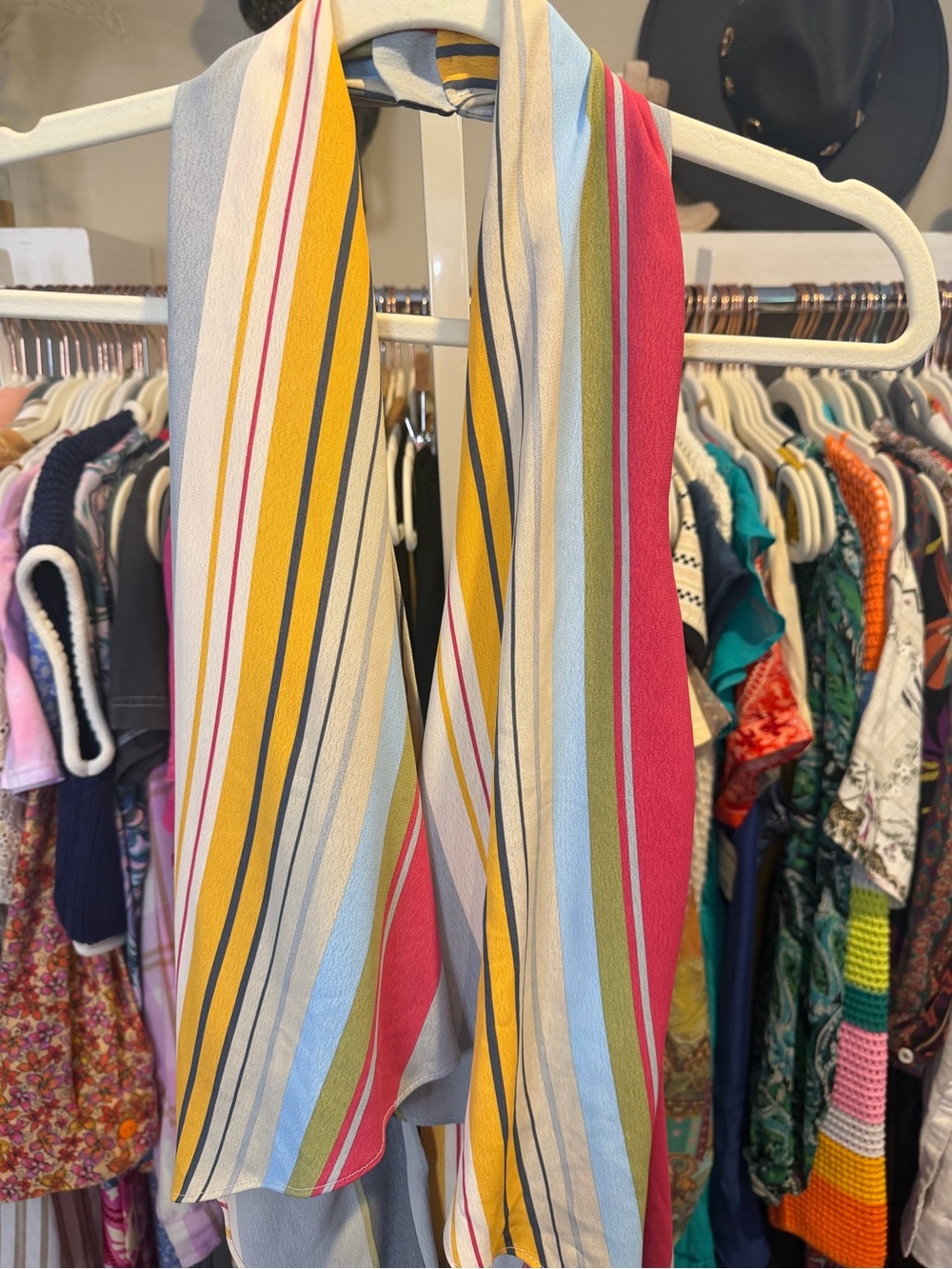 NWT Lulu's Esplanade Multicolor Striped Halter Backless Maxi Dress - Picture 5 of 7
